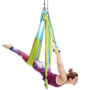 YogaBody Yoga Trapeze Inversion Sling/Swing-Aqua